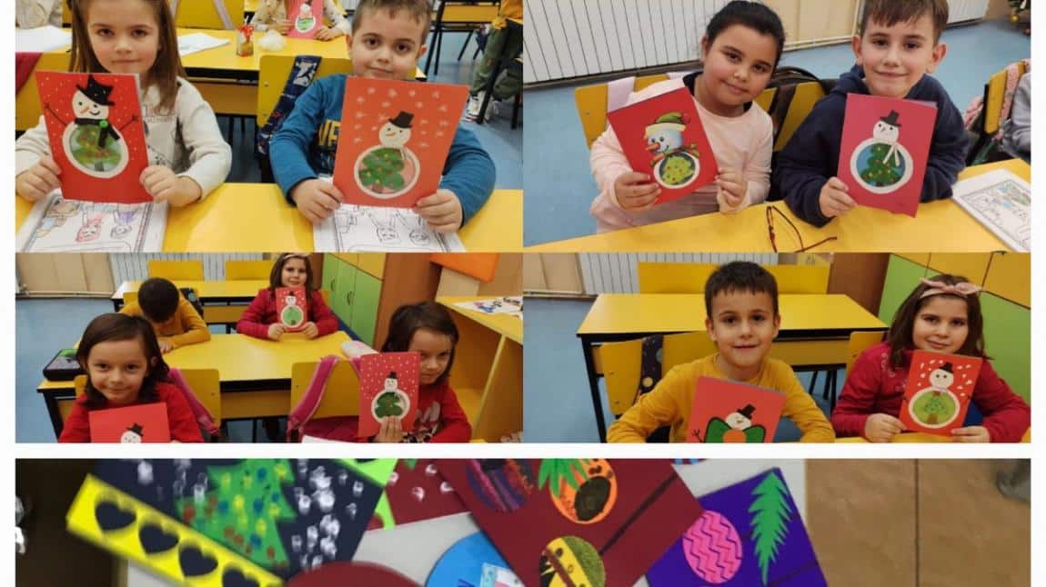 Okulumuz 1.sınıf öğrencileri e twinning projesi Read Harmony kapsamında proje yurtdışı ortaklarından Makedonya ile karşılıklı olarak kendi yaptıkları tebrik kartlarını birbirlerine gönderdiler.